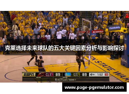 克莱选择未来球队的五大关键因素分析与影响探讨 克莱选择未来球队的五大关键因素分析与影响探讨